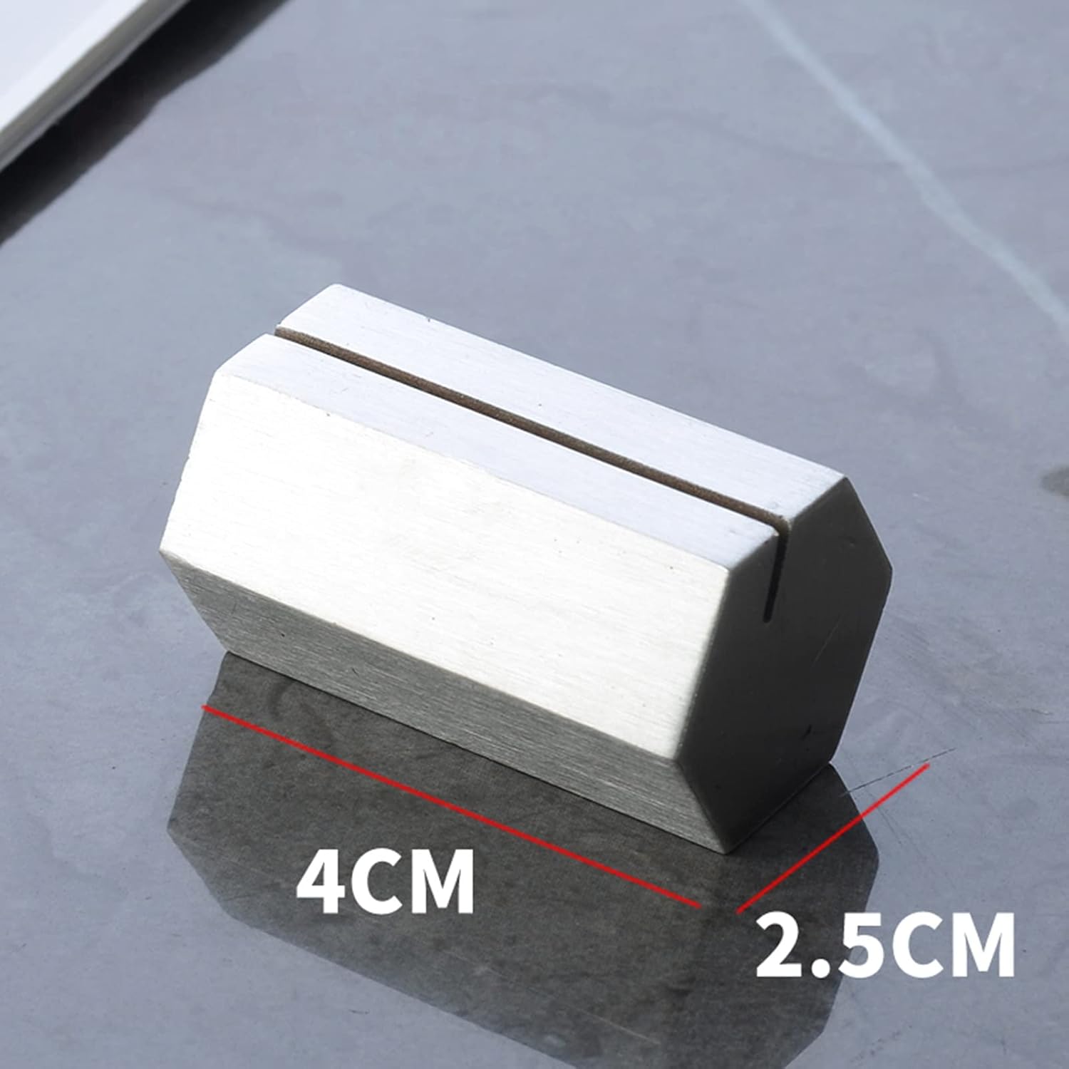 Place Card Holders Stainless Steel Solid Base Wedding Table Name Number Holder Geometry Body Party Decoration Picture Memo Clip Note Photo Clip Holder(Black Hexagon)