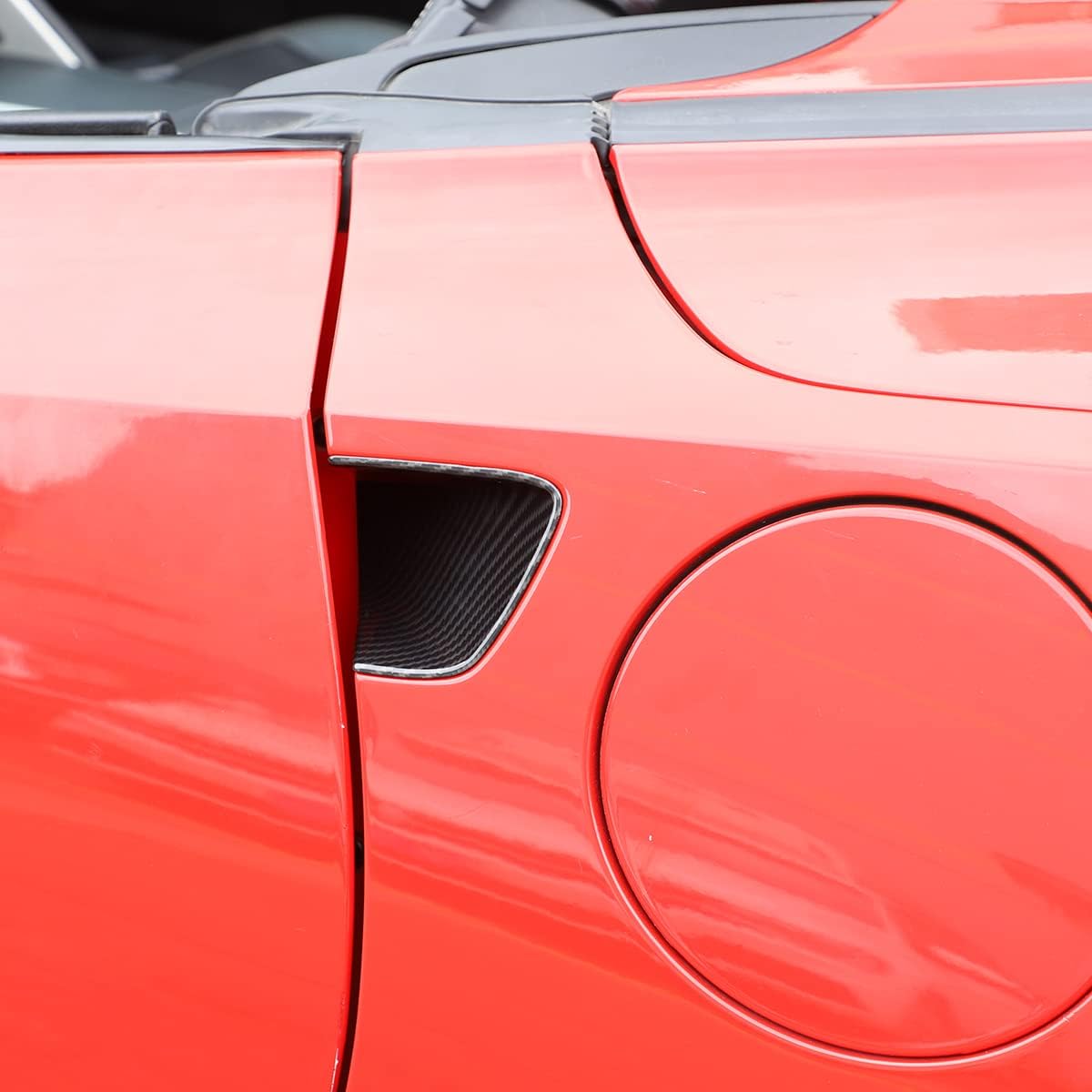 Car Door Handle Door Bowl Paint Scratch Protector Cover Compatible for Chevrolet Corvette C7 2014 2015 2016 2017 2018 2019 Car Outdoor Safety Decora Cover Trim Accessories (Carbon Fiber Texture)