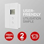 Unité Stelpro Thermostat électronique non programmable pour tableaux de base et convecteurs, contrôle précis de la température - NOT Compatible avec les appareils de chauffage par ventilateur - Blanc (UT202NP)