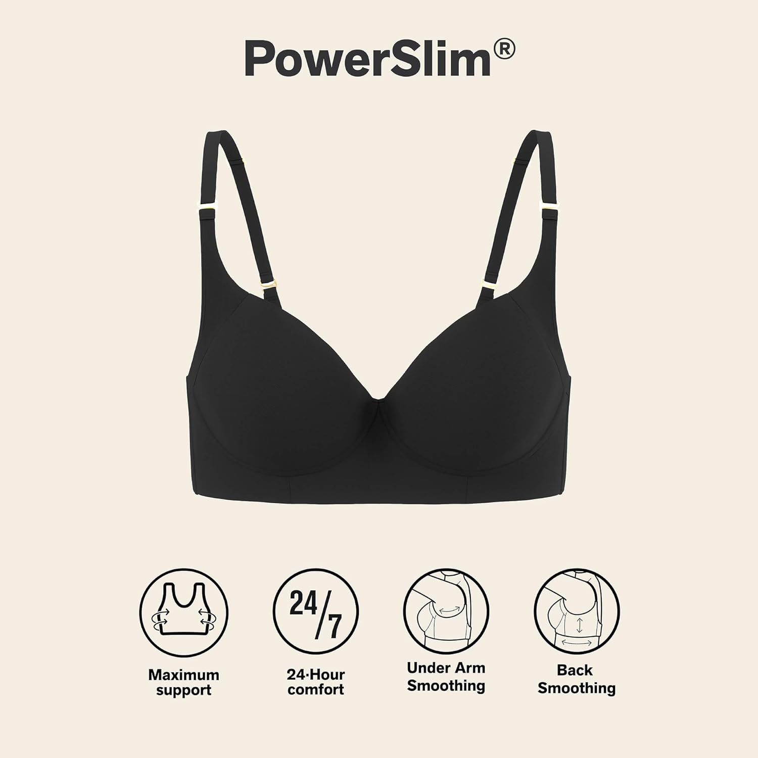 Leonisa High Profile – Back Smoothing Bras for Women, Full Coverage Underwire Bra, Adjustable Hook & Eye Closure - Image 4
