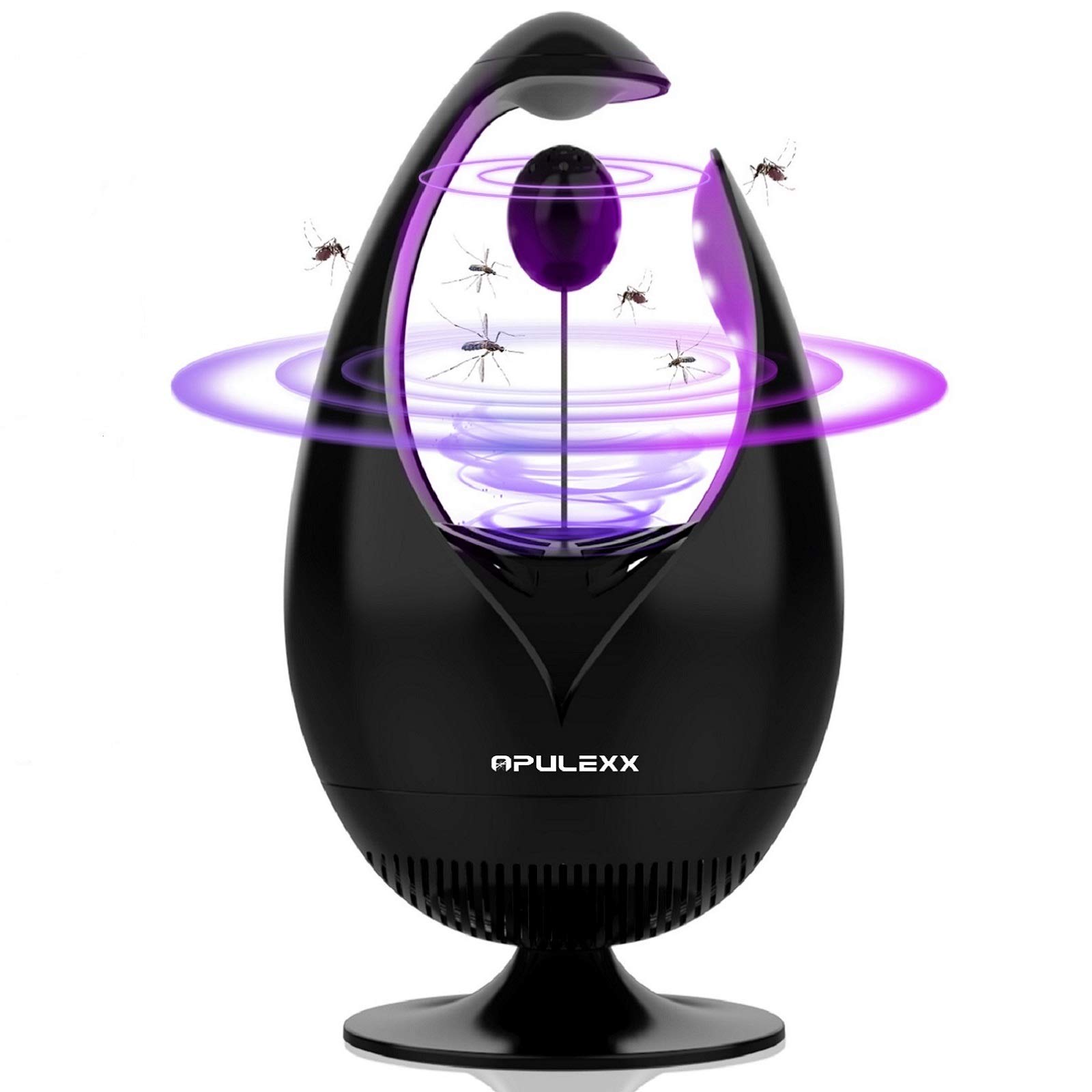 OPULEXX Mosquito Trap, Fruit Fly Trap with Purple Light, Electric Mosquito Killer Indoor for Moths, Drain Flies and Bug, Gnat Trap, Non-Toxic, Safe for Child and Pregnant