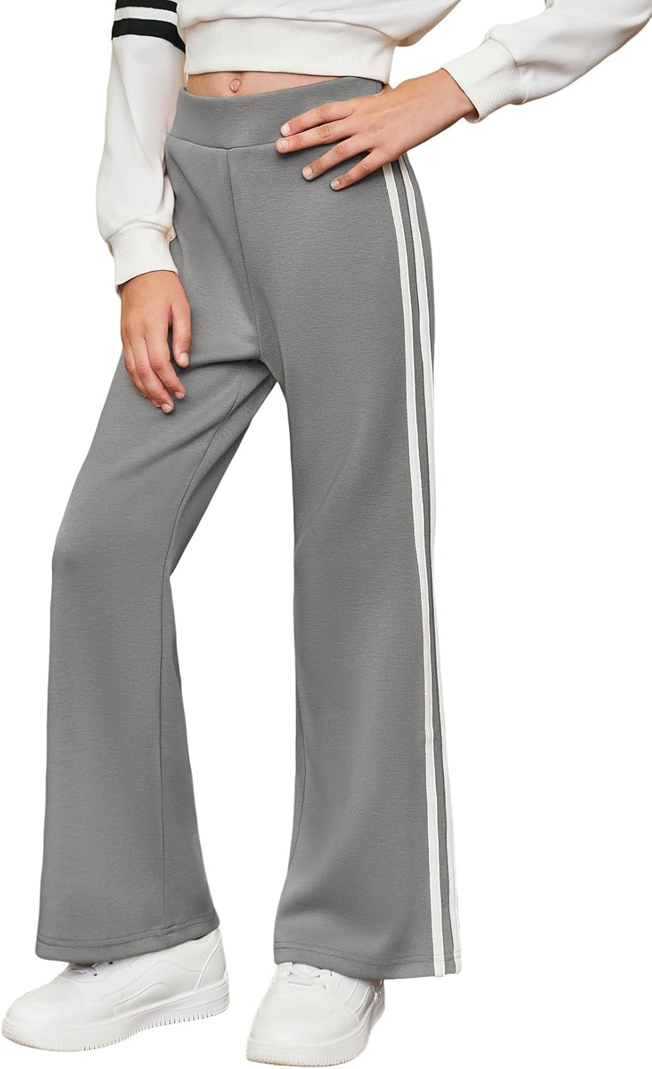 blibean Girls 2025 Uniform Pants Teen School Leggings Flare Bell Bottoms Size 6-15 Years