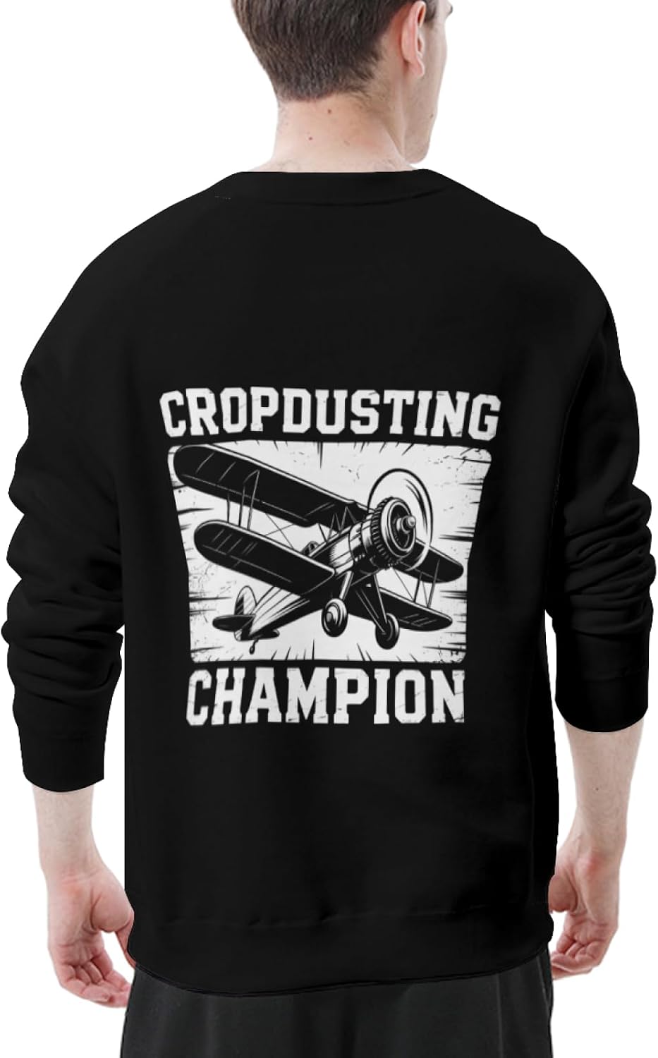 Vintage Cropdusting Champion Men Women Lightweight Crewneck Sweatshirt