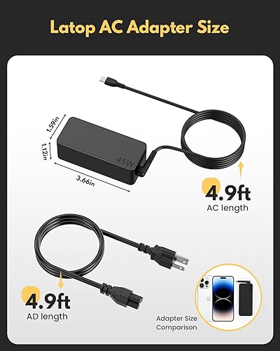 Miniatura 3 de Cargador Chromebook USB C tipo C Chromebook cargador para HP Chromebook 14 14A G5 11 11A G6 G7 G8 EE R13 X360 14-ca051wm ca052wm, ampliamente
