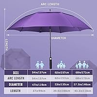 Vista 2 de ZOMAKE - Paraguas de golf a prueba de viento, extragrande, de gran tamaño, de doble dosel resistente para lluvia, juegos deportivos y carrito