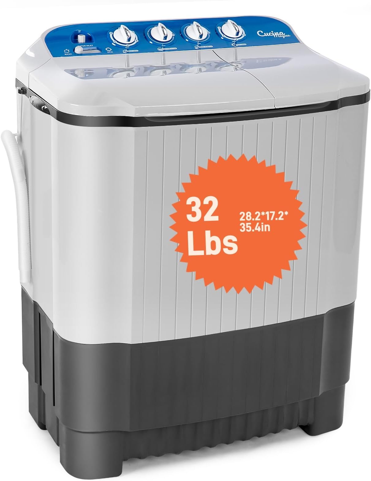 Portable Washing Machine 32Lbs Compact Twin Tub Washer