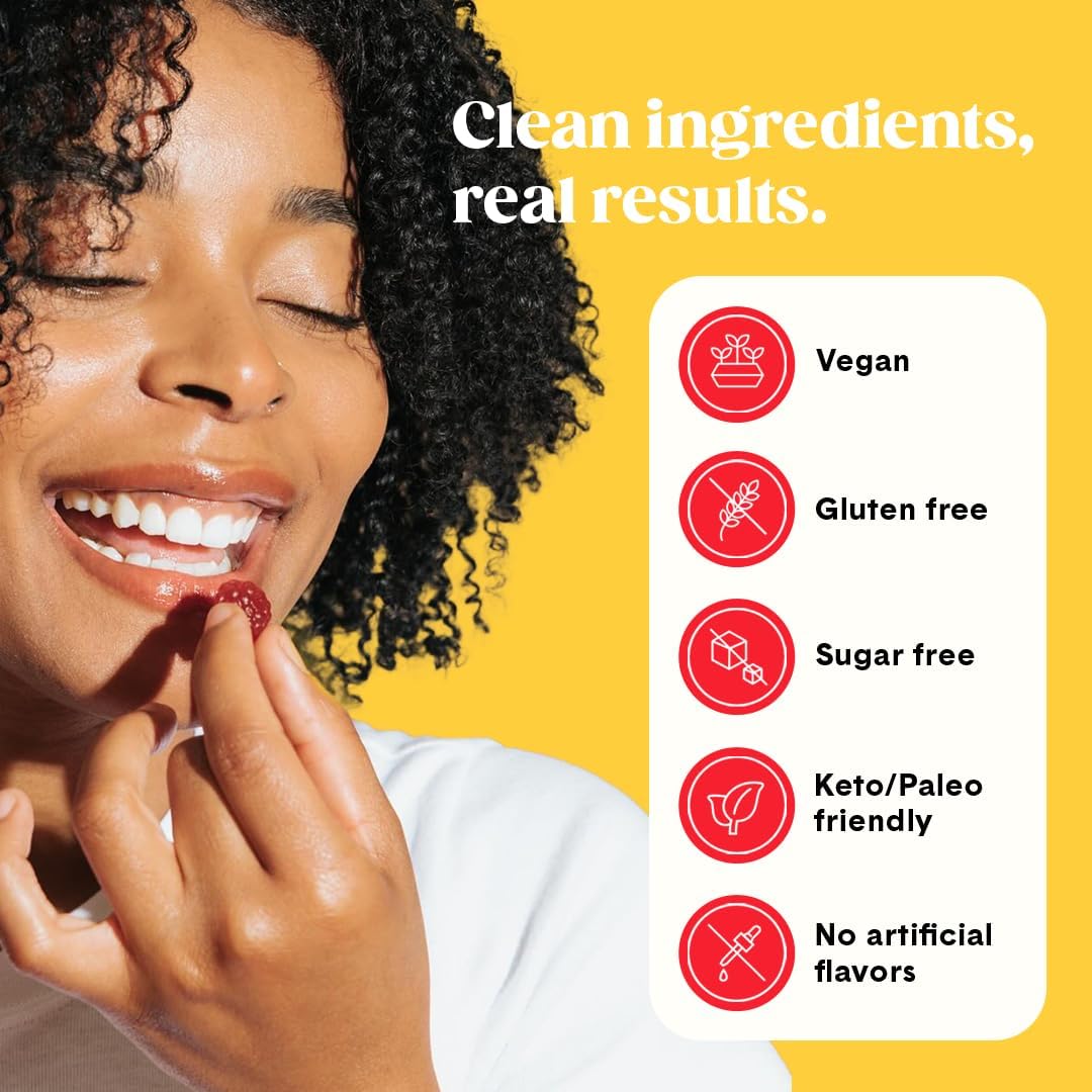 Bellway Super Fiber Gummies for Adults - Sugar Free Organic Fiber Supplement Gummies with 4g of Fiber per Serving - Prebiotic Chicory Root Fiber for Digestive Gut Health, Raspberry Lemon, 60 Count - Image 2