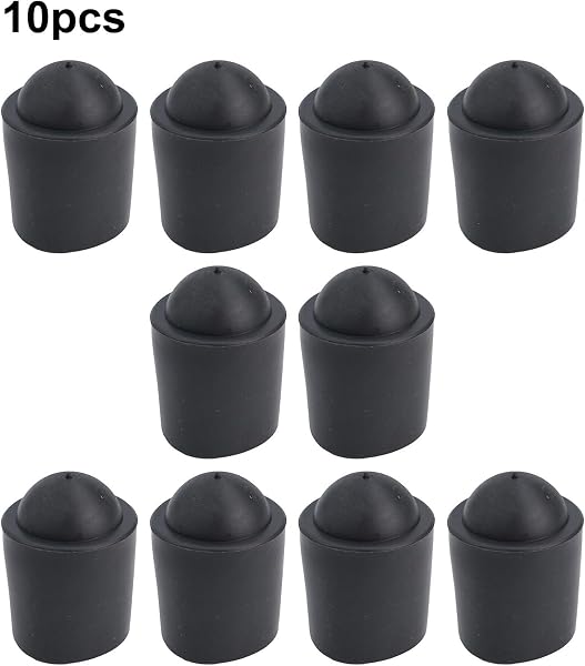 Lot de 10 protections de queue de billard en caoutchouc pour queue de billard américaine et accessoires résistants à l'usure (noir) - 5