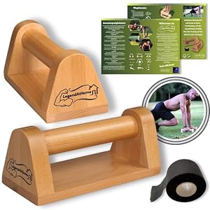 LegendAtHome Liegestützgriffe 2er Set Buchenholz