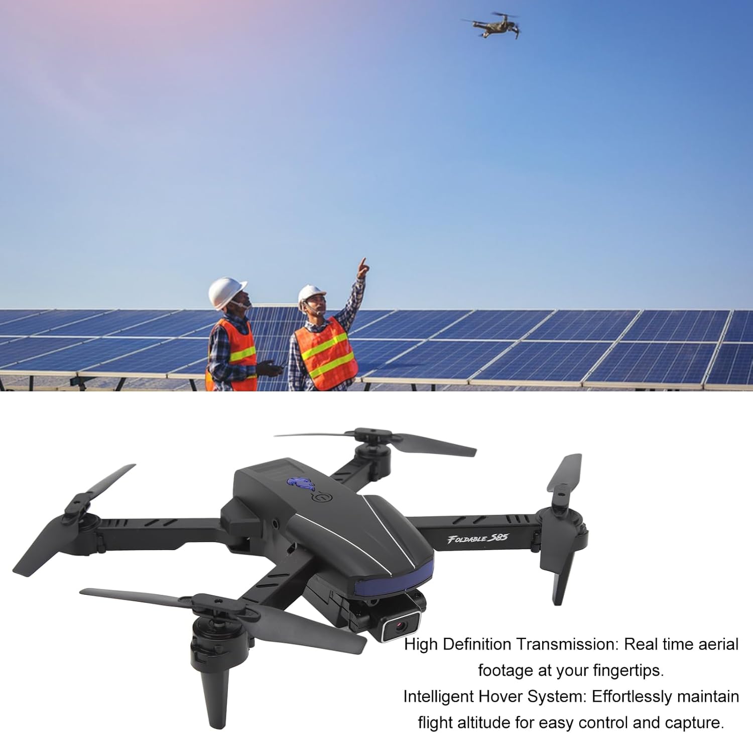 S85 Mini Drone, Dual 4K Camera, Infrared Obstacle Avoidance, Foldable Drone, RC Quadcopter