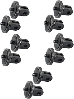 UKCOCO 10 Pcs Adapter Camera Mount Camera Accessories Camera Tripod Camera Tripod Mount Metal Camera Mount Adapter Mount Adapter for Action Camera Alloy Black Conversion Adapter Mount