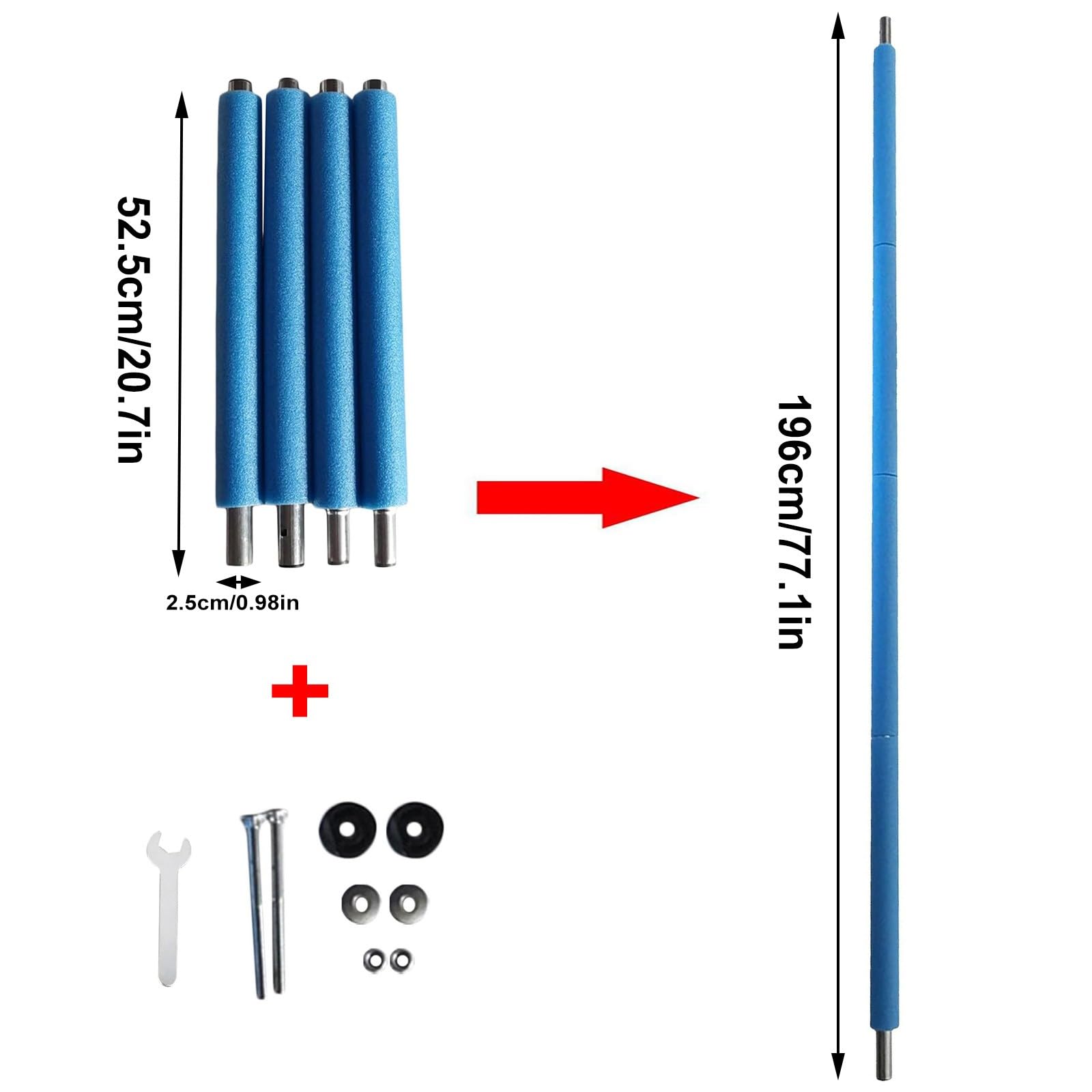 Poteaux de rechange pour clôture de trampoline, poteaux en acier robuste, accessoires de cadre de trampoline pour trampolines ronds de 1,8 m à 4,9 m