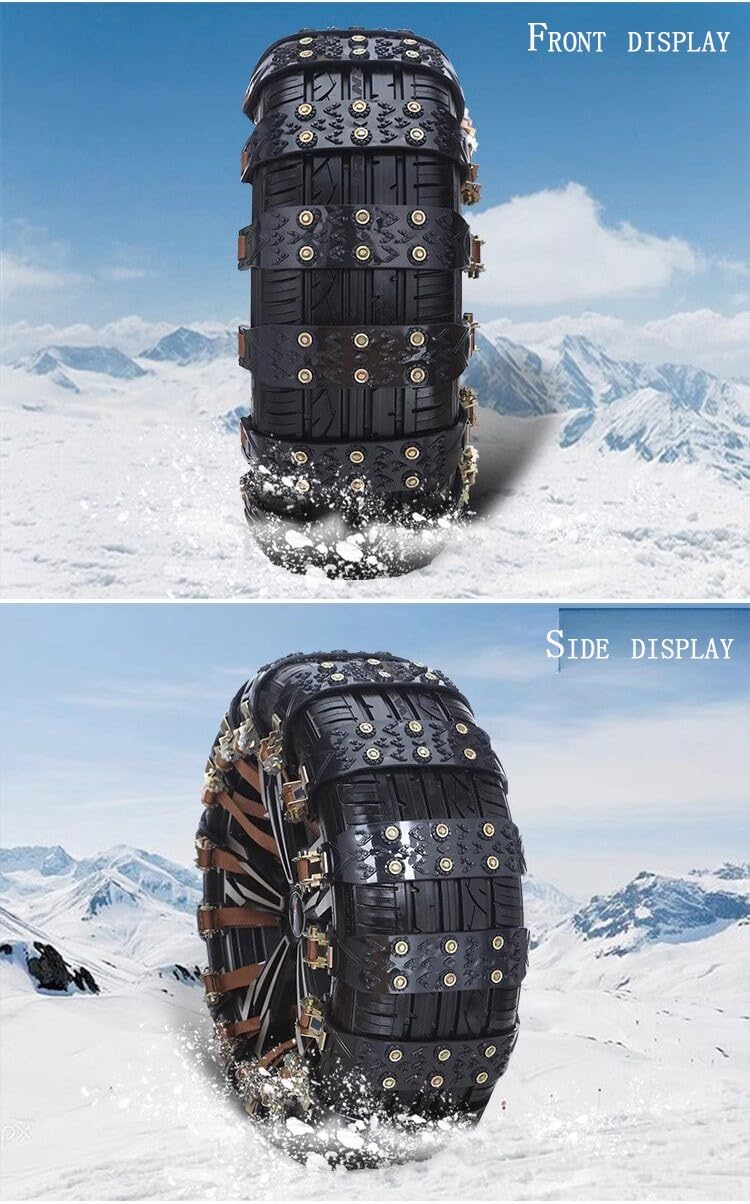 Cadenas Nieve para Ruf CTR,Mejora la tracción y la seguridad del vehículo en carreteras resbaladizas como hielo,nieve,barro,etc.Fácil de almacenar.10piezas