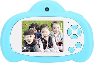 FECAMOS 2in 1080P Kids Camera Digital Video Record Camera Front Rear Dual Cameras Kids Cartoon Shockproof Camera for Boys and Girlsblue