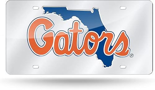 Vista 1108 de Rico Industries Placa de matrícula de metal con incrustaciones láser de Florida Gators de la NCAA Alternativo
