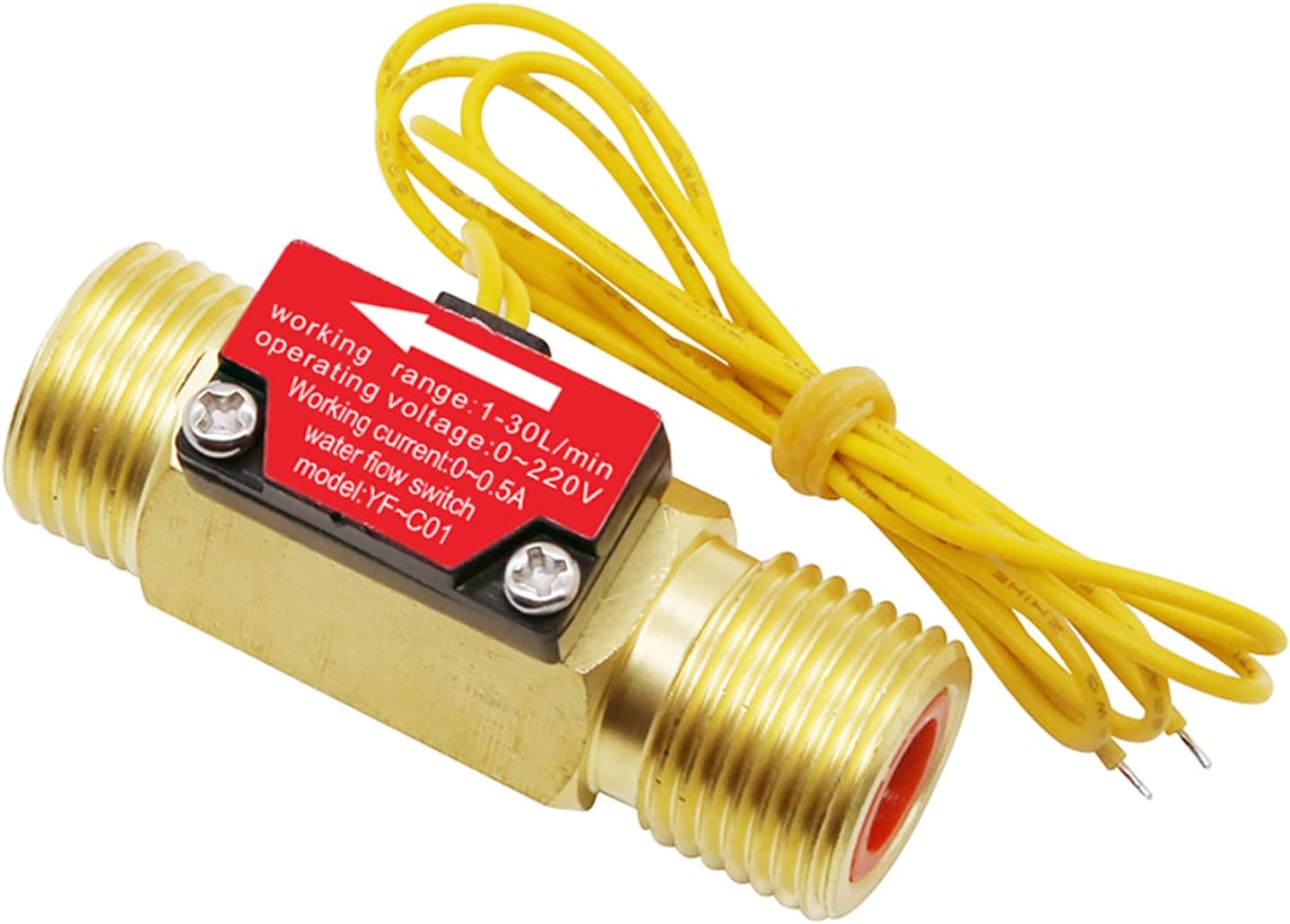 G1/2'' 4 Points Effect Liquid-Water Flow Sensor Water Flow Switch Control Flowmeter Counter Male Thread 1.5-30L/Min Flow Sensor Module