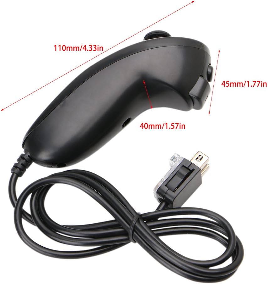 Nunchuck Nunchuk Video Game Controller Remote For Nintendo Wii Console 5 Colors Black