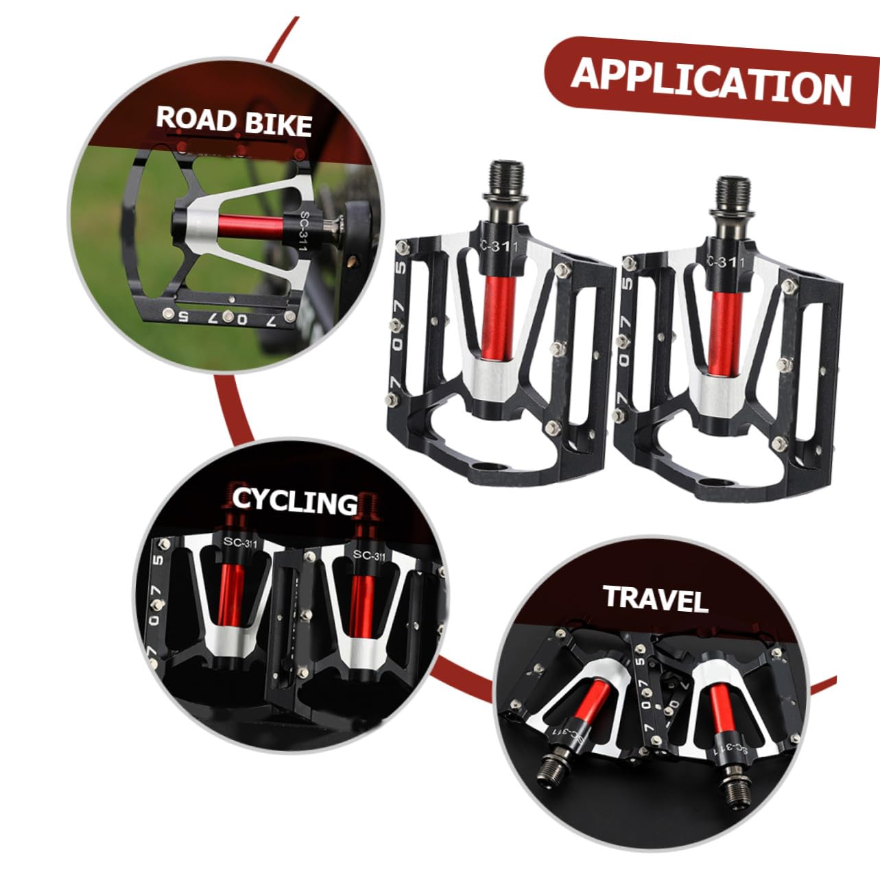 POPETPOP Pedali Platform in per Mountain Bike e Bici Pedali con Cuscinetti Sostituzione Facile Design per Prestazioni Affidabili e Comfort Guida