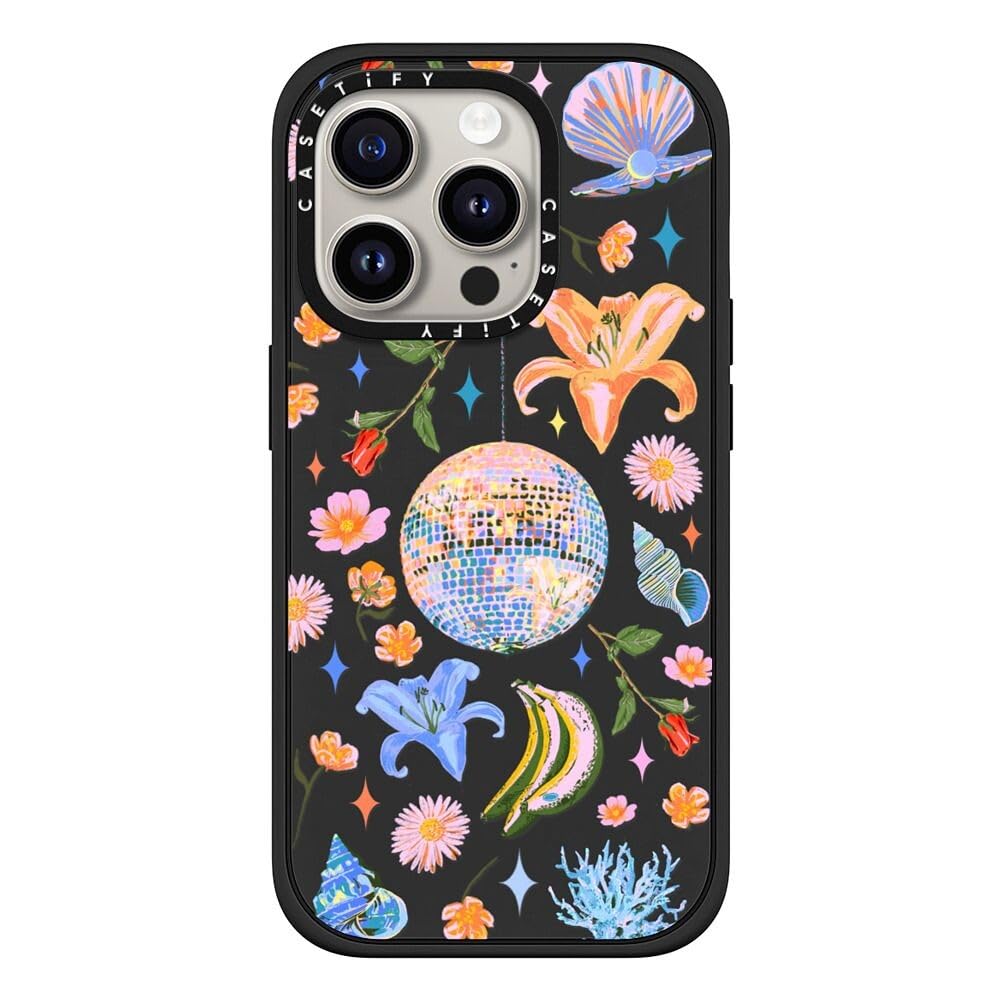 CASETiFY Impact Case for iPhone 15 Pro [4X Military Grade Drop Tested / 8.2ft Drop Protection/Compatible with Magsafe] - Stickers Prints - Disco Magic