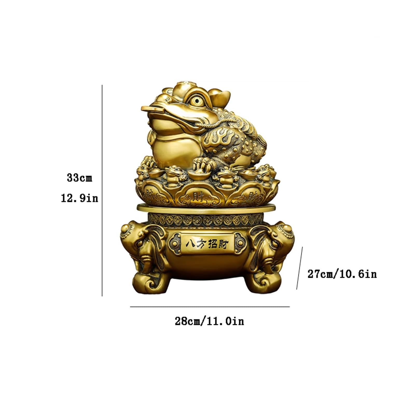 Statua Buddy Wystrój domu Wystrój stołu do jadalni Chińskie Feng Shui Żaba Moneta Chiński urok Pieniądze Ropucha Figurka na szczęście Szczęście Bogactwo Ozdoba Feng Shui