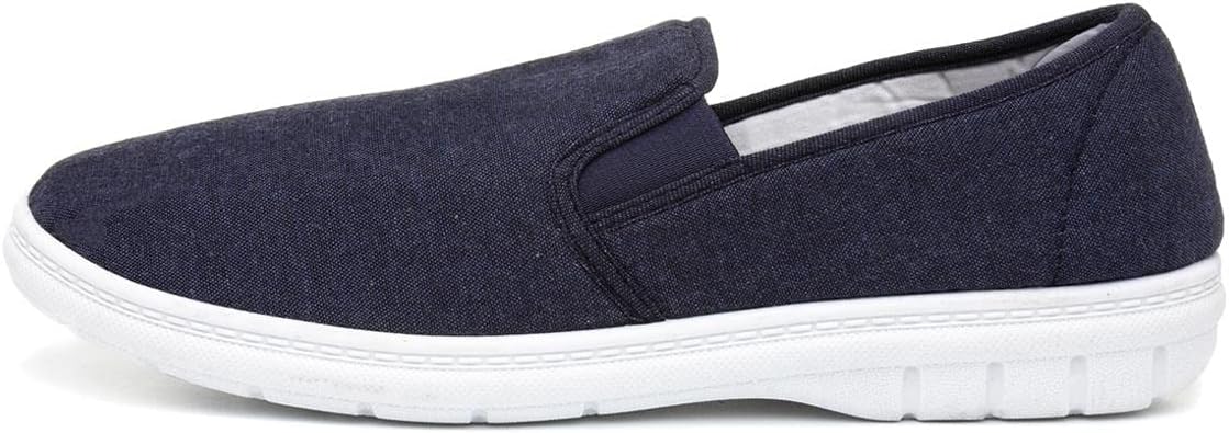 Hobos Baker Mens Charcoal Twin Gusset Canvas Shoe