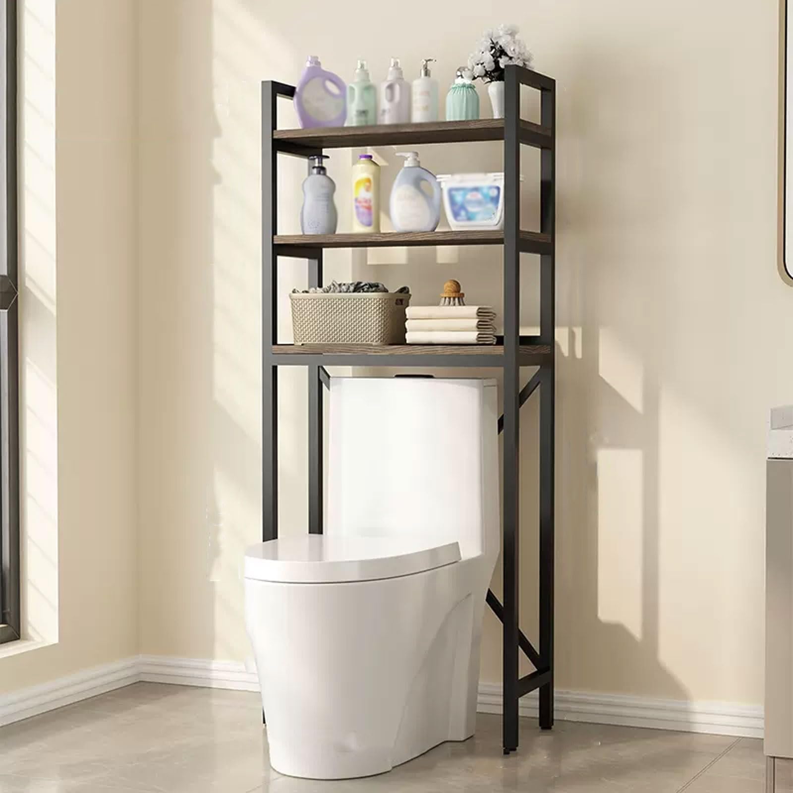 Amazon｜洗面所 収納ラック 洗面用具を格納するための1/2/3段、上記の