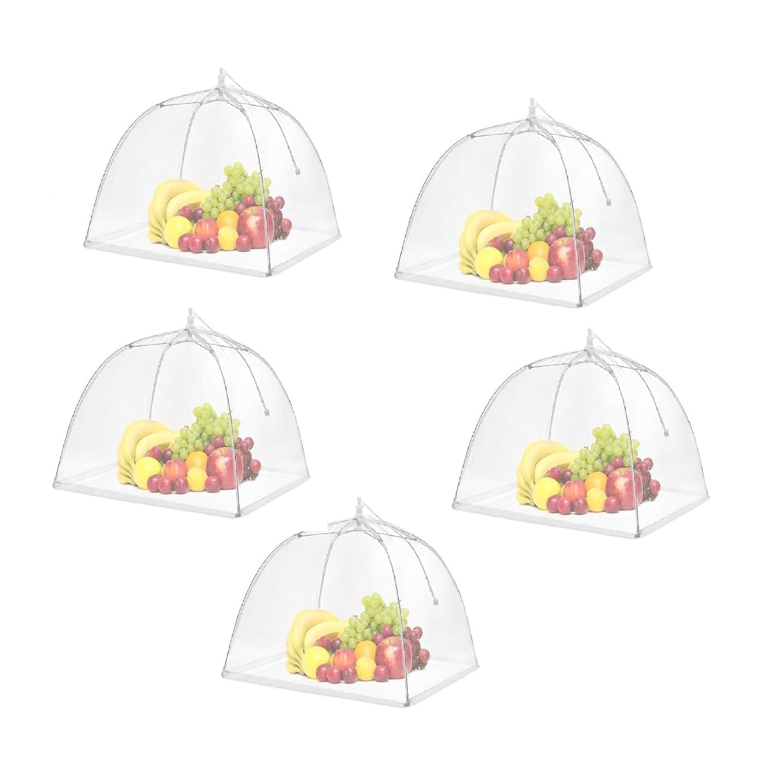Pop-Up Food Mesh Tents || Collapsible Mesh Food Covers Tent || Umbrella Covers Reusable and Collapsible 17 x 17inches || (Pop-Up Food Mesh Tents -1), White — Amazon image 9