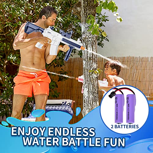 Lewant Electric Water Gun, One-Button Automatic Squirt Guns Up To 32 Ft Range, 370Cc-870Cc Capacity Super Water Blaster For Swimming Pool Beach Party Games Outdoor Water Fighting - Blue #TOP4
