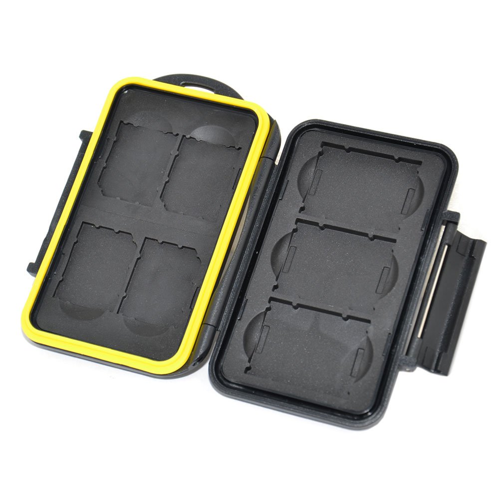 JJC MC-3 Water-Resistant Holder Hard Storage Memory Card Case Cover Protector for 4CF 4SD 4XD 4XMemoryStick Pro Duo