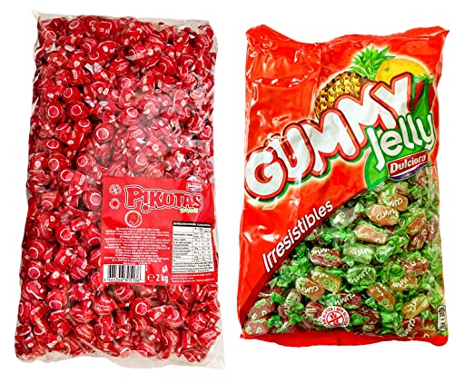 Pack Dulciora Pikotas Cereza 2 kg + Gummy Jellies 2 kg + Maíz Rosetero Oro del Mediterráneo 500 g