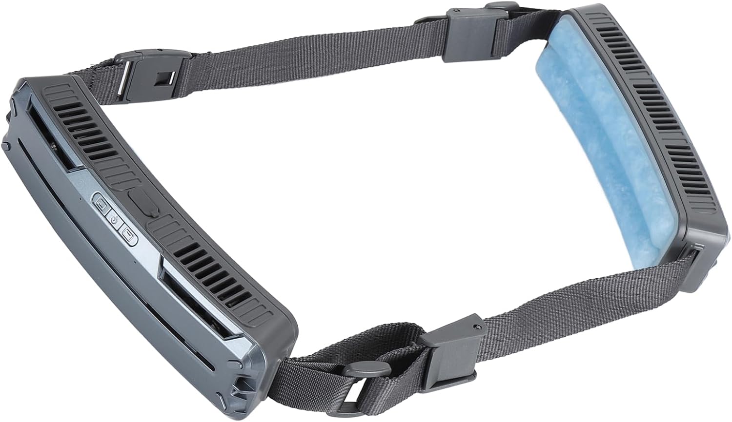 Wearable Waist Fan, 876000mm² Airflow Three Speeds Adjustable Wide Angles Belt Fan, Rechargeable Body Cooling with USB Charging 5000mAh Battery for Outdoor Farm Camping (Dark Gray)
