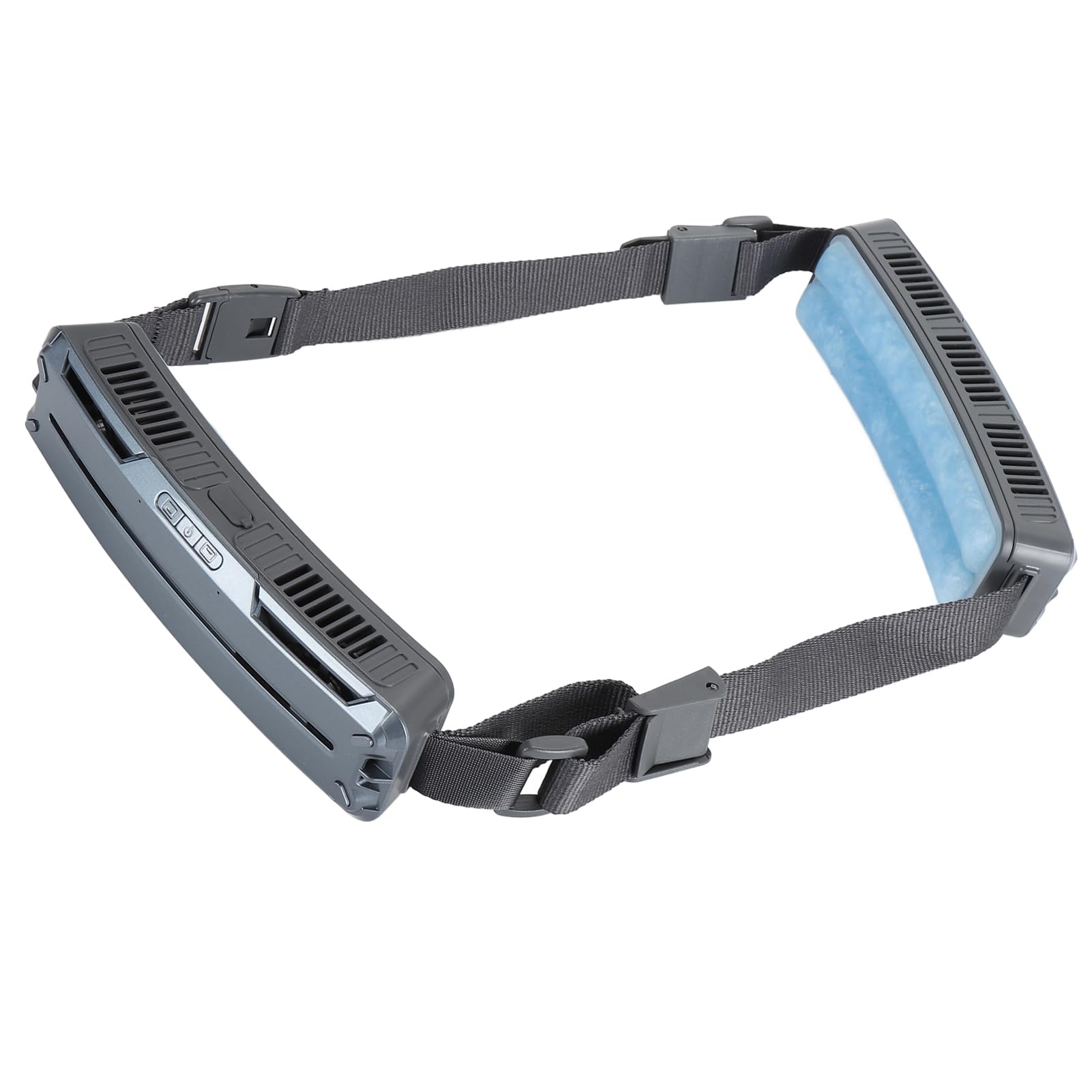 Ventilador de Cintura Portátil Enfriamiento Eficiente para Actividades Al Aire Libre con Ventilaciones de Gran Angular y 3 Velocidades de Aire Ideal para el Trabajo de Verano (Gris oscuro)