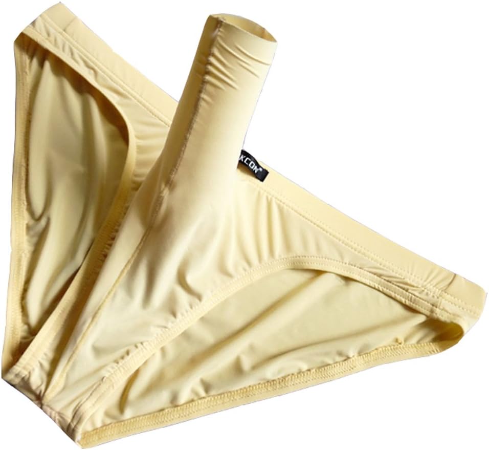 Men's Sexy Bikini Long Bulge Pouch Underwear with Open Penis Sheath