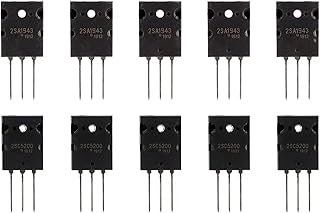 BOJACK 5 Pairs 2SA1943 2SC5200 Amplifier Transistor PNP NPN High Power Black Audio SiliconTransistor TO-3PL (Pack of 10 pcs)