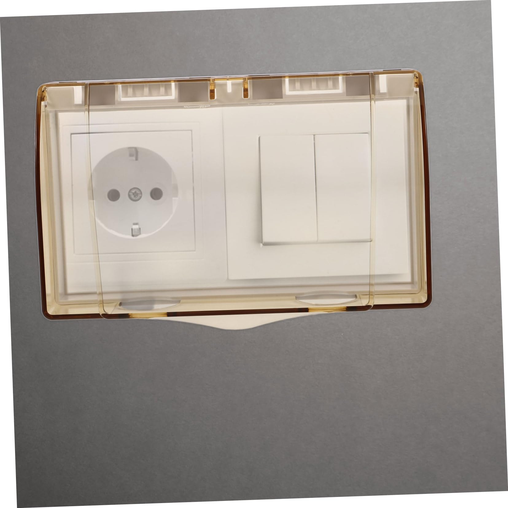 SHINEOFI 5 Pezzi Copriprese Adesivo per Bagno Protezione Elettrica e Resistente All Usura Copertura per Prese Murali Facile Installazione Domestici e Commerciali