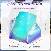 Vista 2 de Geyoga 2 protectores de piel sintética para patines de cuatro ruedas (color arcoíris, patrón sólido)