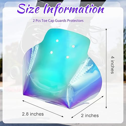 Miniatura 2 de 2 protectores de piel sintética para patines de cuatro ruedas (color arcoíris, patrón sólido)