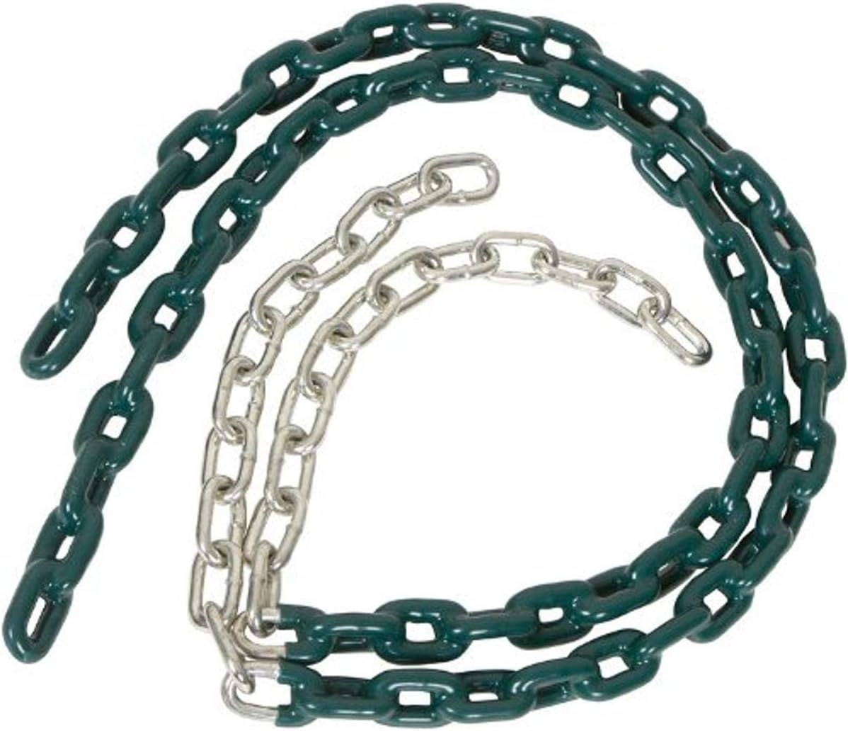 Swing Set Stuff Inc. 3 1/2 Ft. Coated Trapeze Chain (Green) with SSS Logo Sticker