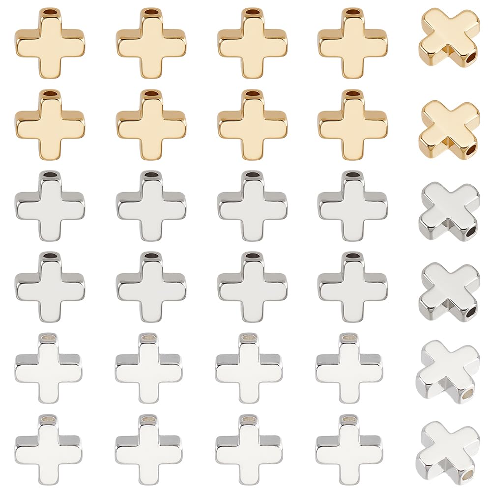 Perles d'espacement carrées 8x8mm en trois couleurs pour loisirs créatifs
