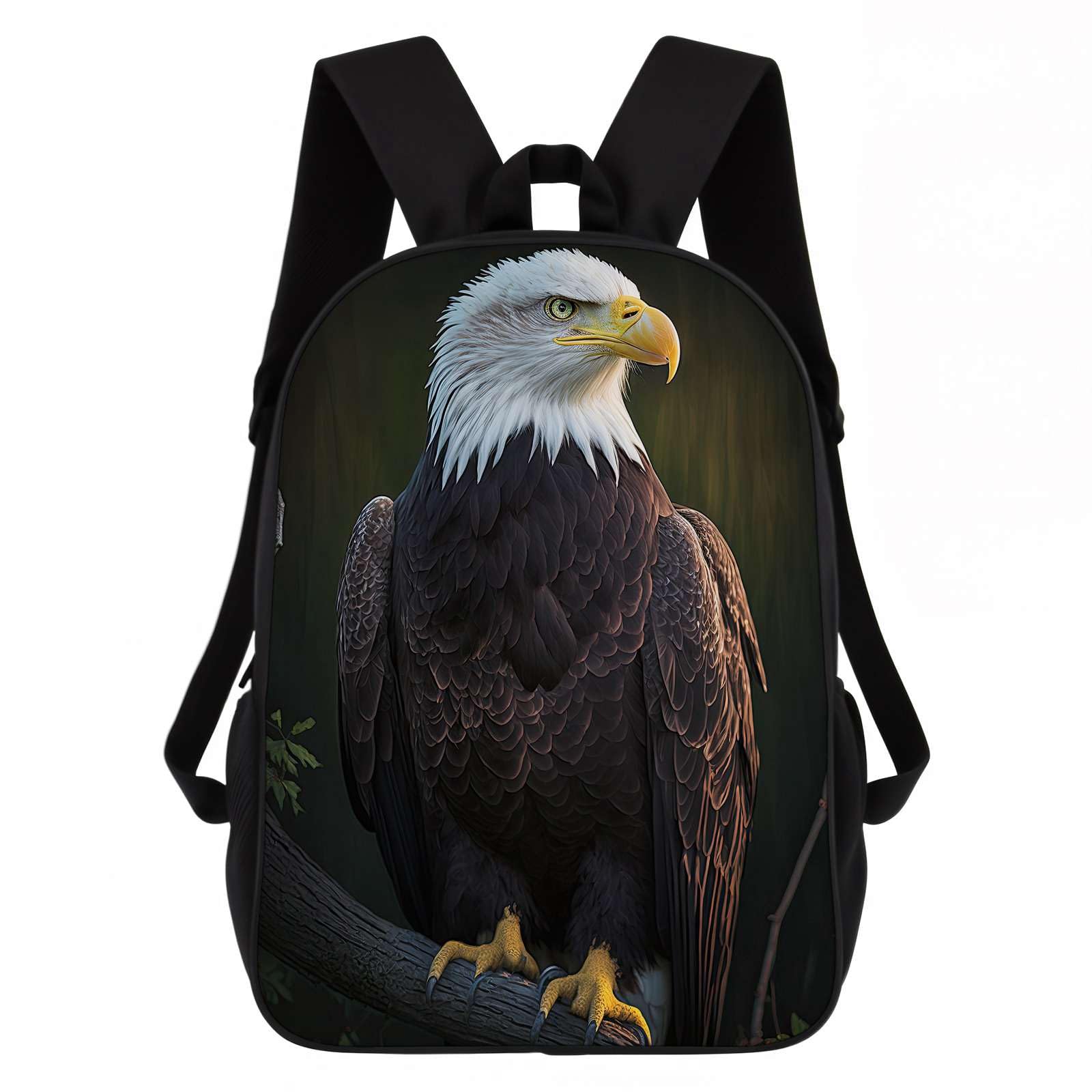 GUGLILI Bald Eagle Backpack Casual Daypack Wild Animal Print Laptop Bag Bookbag for Work Travel Hiking 17 Inch Style 2