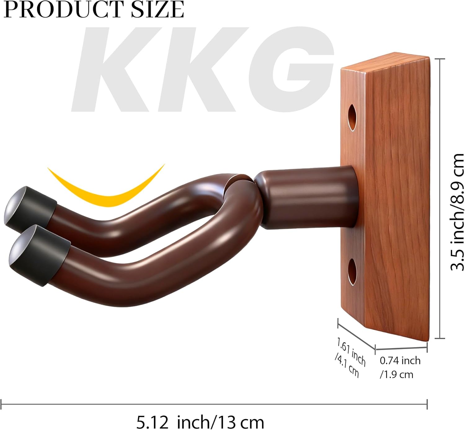 Bulk 20 Pack Guitar Wall Mount. Sapele Finish Guitar Wall Mount Hooks, Guitar Holder for Acoustic/Electric Guitar, Bass, Ukulele - Guitar Mount Hooks Wall Mounted Hanger, Space Saving, Sturdy & Secure