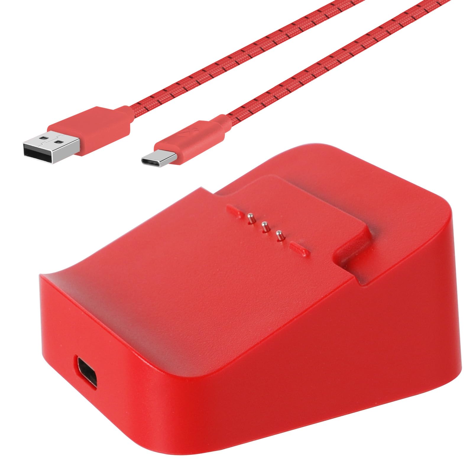 Vanpark Charging Station Dock &amp; Charging Cable Cord for Xbox Elite Wireless Controller Series 2, Charging Set for Xbox One Elite 2 Controller (Red)