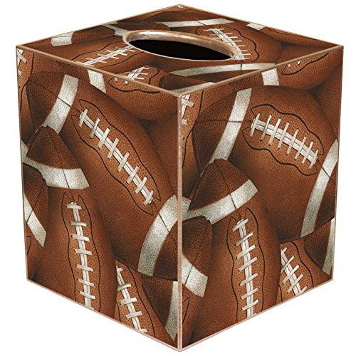Antique Football Paper Mache Tissue Box Cover