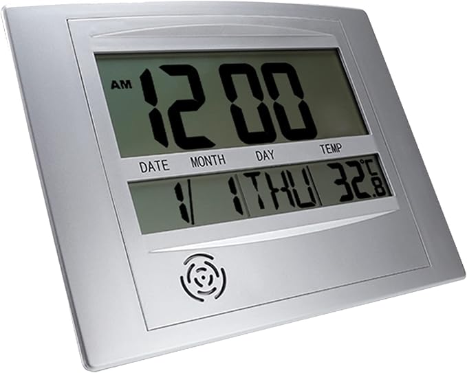 HZH Digital Wall Clocks Desk Alarm Large Display Battery