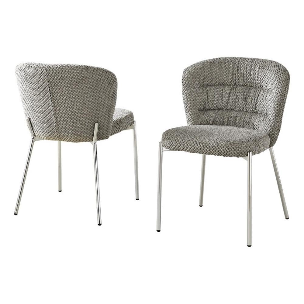 Best Quality Furniture Gray / Silver / 19" Side Chair / Modern, Chic, Transitional, Contemporary Chairs