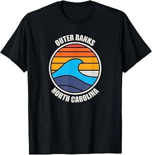 OBX NC Waves and Sunset Outer Banks North Carolina T-Shirt