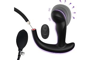 Inflatable Butt Plug Vibrating Anal Plugs with Remote Prostate Massager