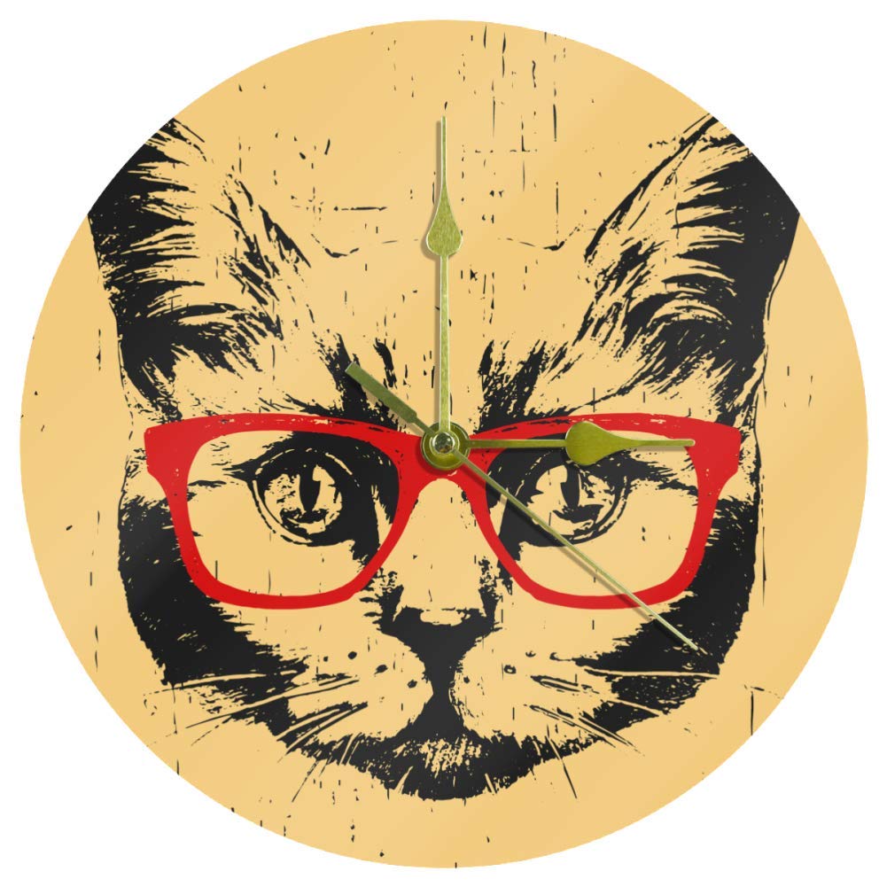 Horloge murale chat idée cadeau originale pour anniversaire et pendaison de crémaillère