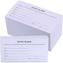 Kosiz 1000 Pcs Raffle Ticket Sheets Double Roll Entry Forms for Raffle Tickets with Name Phone Email for Auction School Events Network Contests MarketingWhite