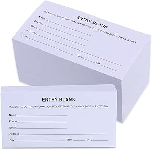 Amazon.com : Kosiz 1000 Pcs Raffle Ticket Sheets Double Roll Entry ...